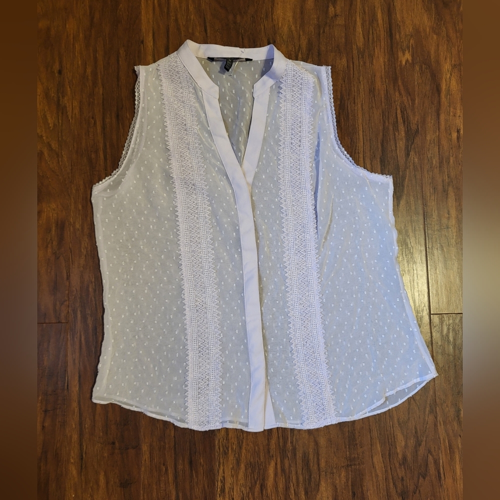 White House Black Market sheer blouse